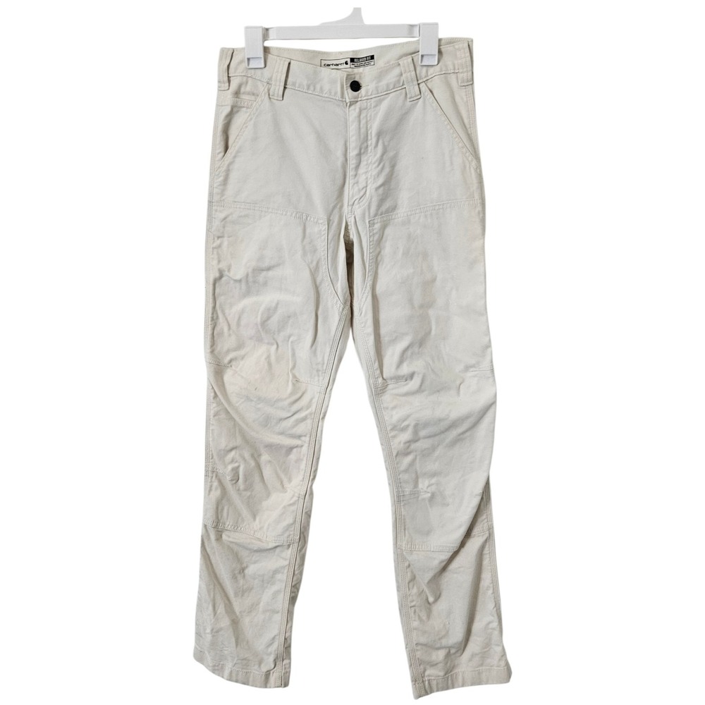 Carhartt Relaxed Fit  Double-Front Dungaree Work Pants Size 31x34 Tan